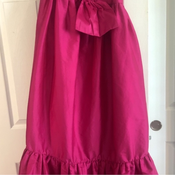 Anthropologie Fuchsia One-Shoulder Dress - Picture 3 of 3